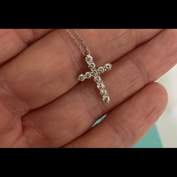 Tiffany Diamond Cross Necklace - Picture 3 of 6